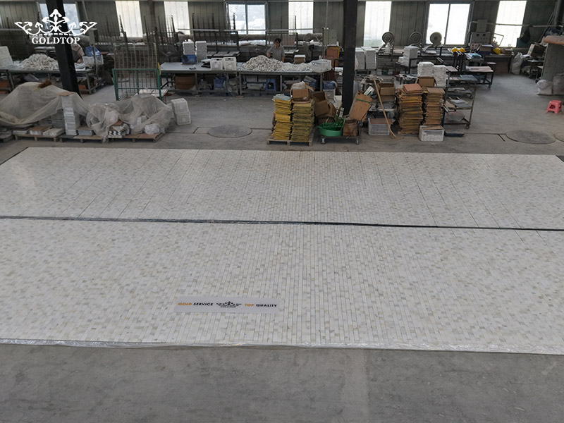 Han White Marble mosaic for a U.S. Hotel Project