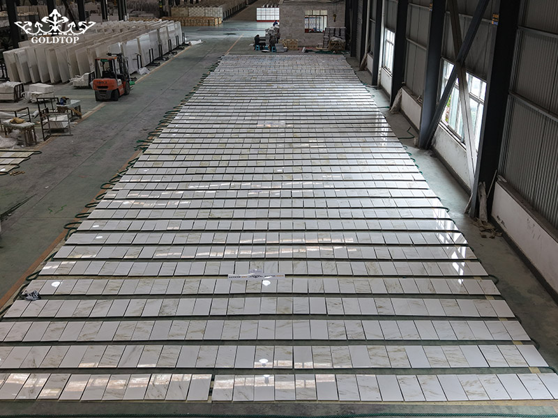 Han White Marble Tiles for a U.S. Hotel Project