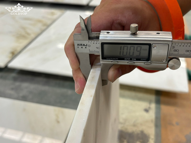 10mm thickness Han White Marble Tiles for a U.S. Hotel Project
