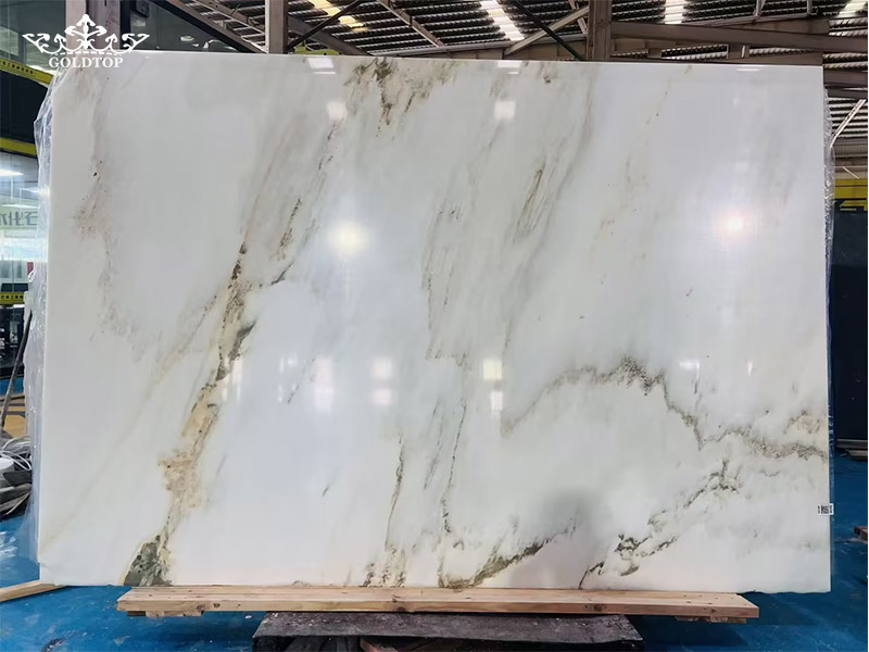 Han White Marble, also marketed in some markets as Calacatta Oro Marble