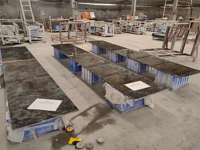Madagascar Blue Labradorite Granite Countertops