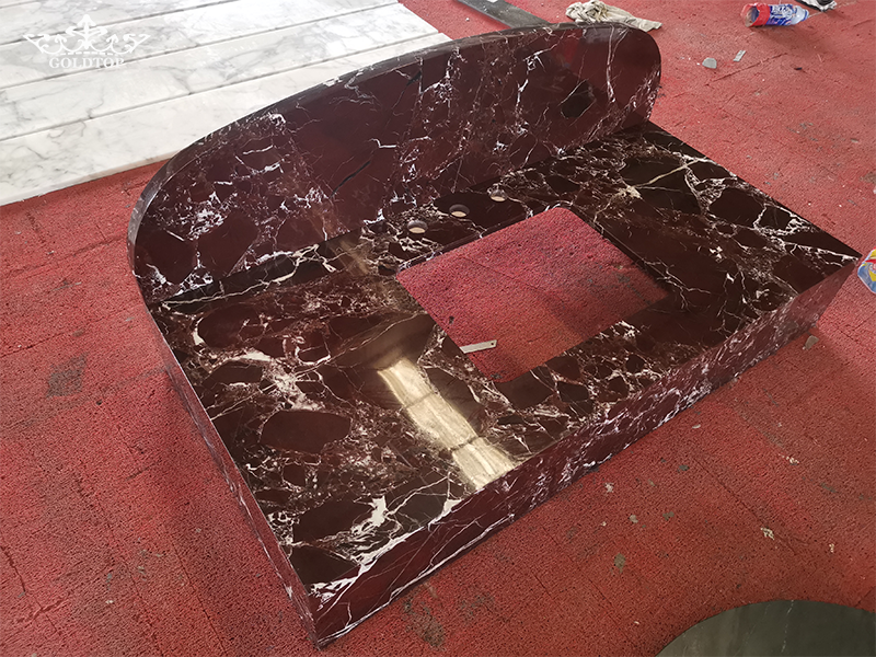 Rosso Levanto Marble for Hotel Bathroom Vanity Tops