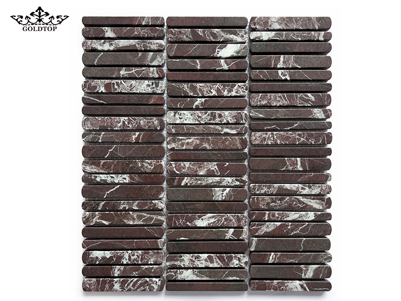 Rosso Levanto Marble Mosaic Tiles