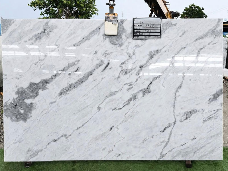 Sumati White Marble Slab For Kitchen Countertops/ Bathroom Vanity Tops