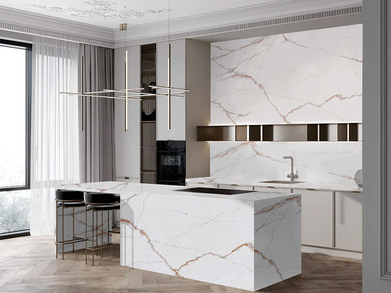 Paonazzo Awake Quartz White-Brown Quartz for Countertop