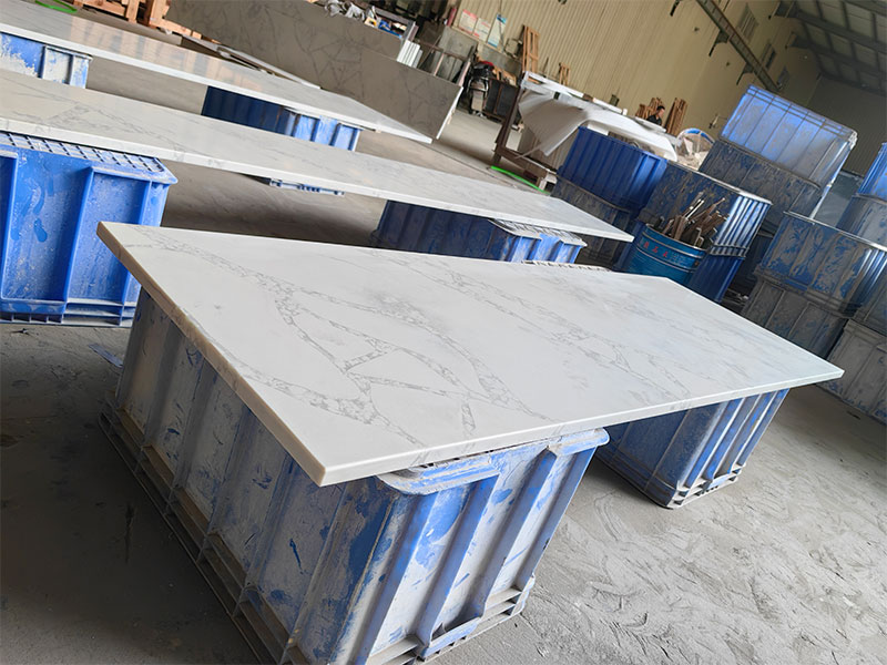 Hermes Concrete Grey Quartz Countertops