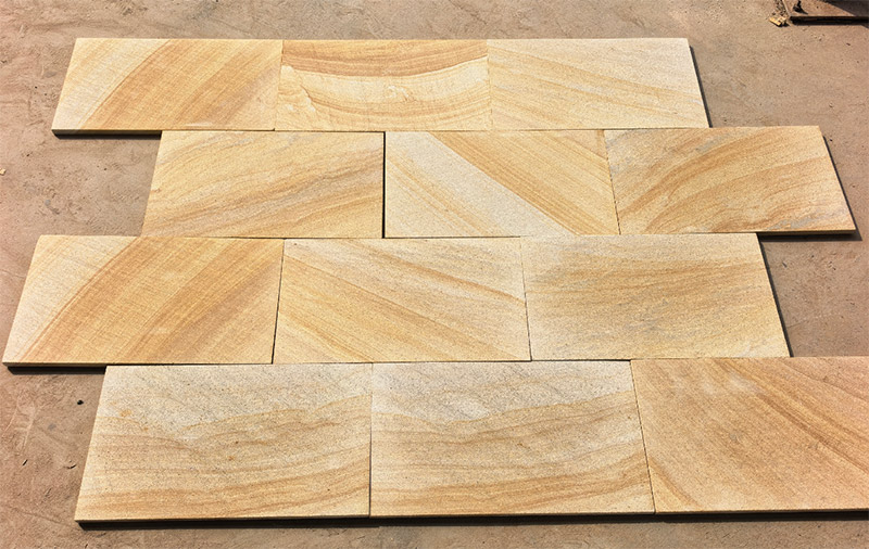 Teakwood Sandstone Tiles for Interior Flooring