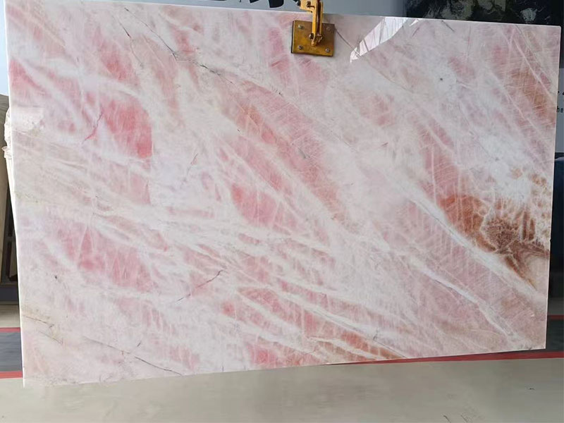 Brazil Cristallo Pink Quartzite Slab for Countertops