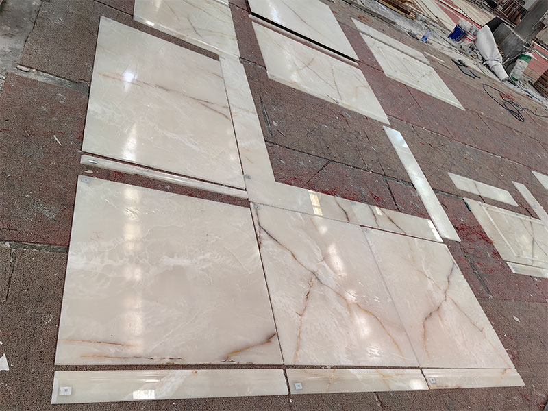 White Onyx Slabs Supplier, Custom White Onyx Island, Countertops, Vanity Tops