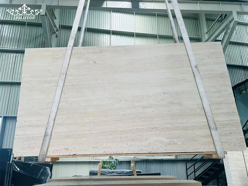 Italy Ivory White Travetine Slab