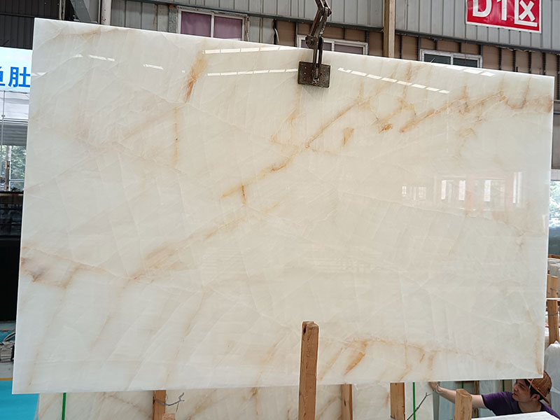 White Onyx Slabs Supplier, Custom White Onyx Island, Countertops, Vanity Tops
