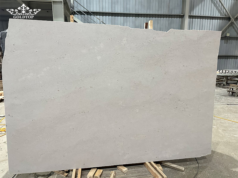 China white travertine slab