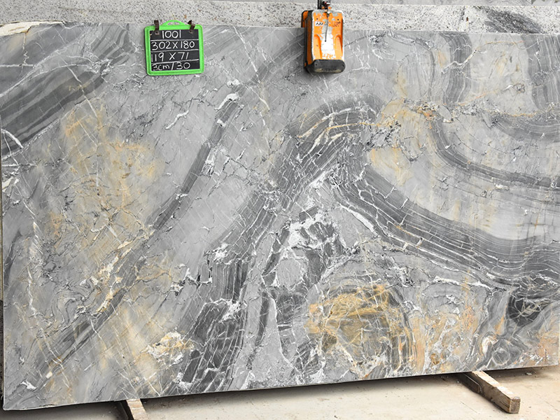 Coastal Grey Marble Slab for Countertops
