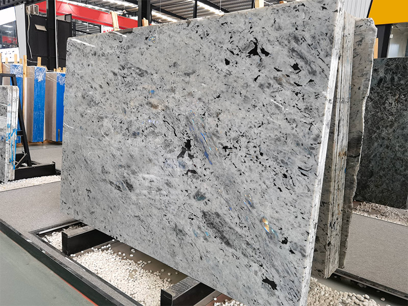 White Labrador Bianco Granite With Blue Veins