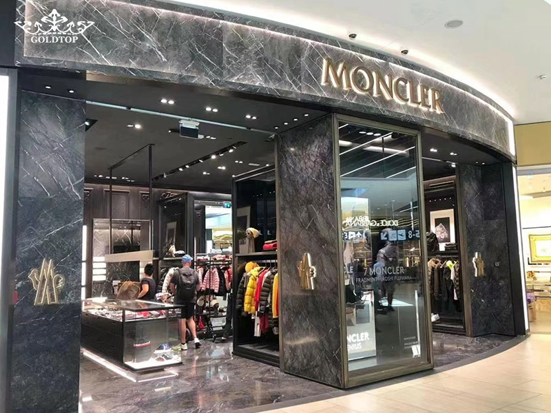 Grigio Carnico Marble wall flooring tiles for Moncler Boutique