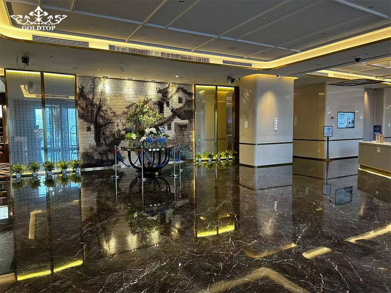 Grigio Carnico Marble flooring for Hilton Garden Hotel