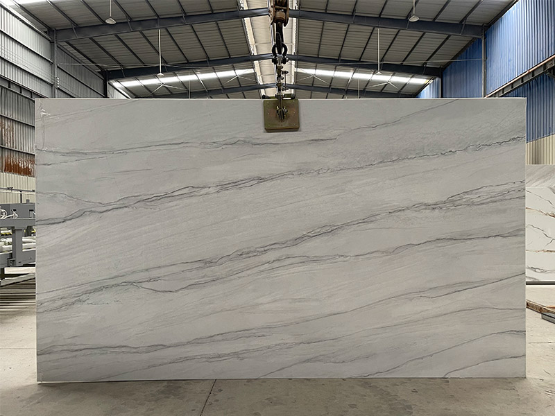 7025 Mont Blanc PD Quartz Printed Engineered Stone for Countertops