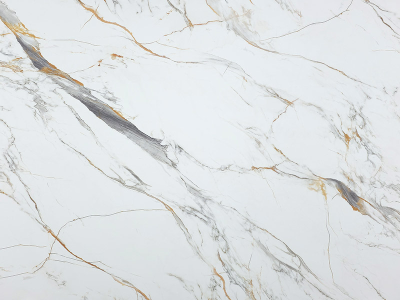 7024 Calacatta Gold Extra Printed Quartz Slab for Kitchen Countertops