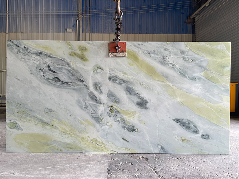 7026 Dreaming Green PD Quartz Slab for Countertops