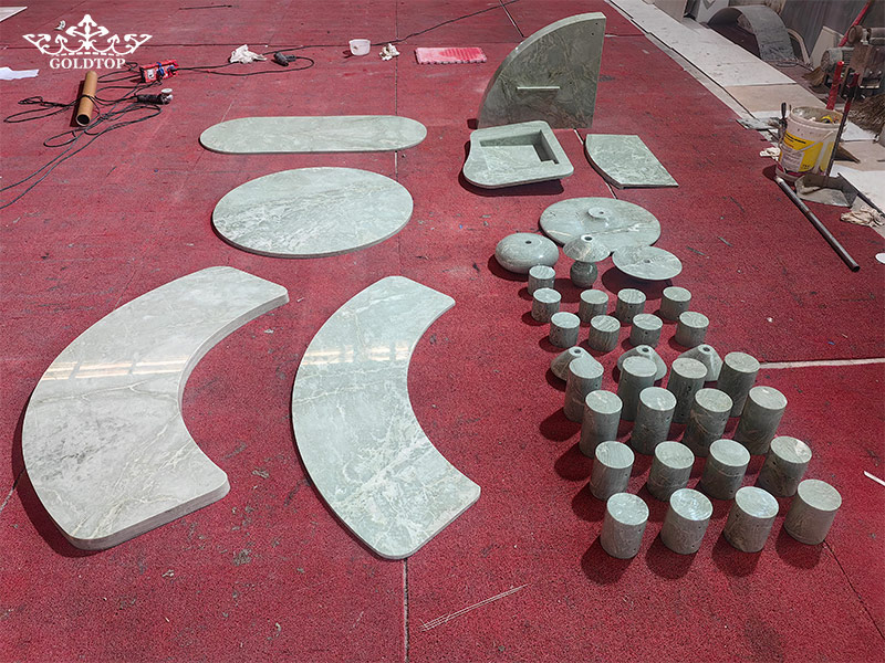 Ming Green Marble Decorative furniture pieces