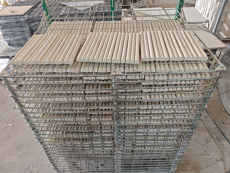 Beige Limestone Stripe Mosaic Tiles For Bathroom/ Pool