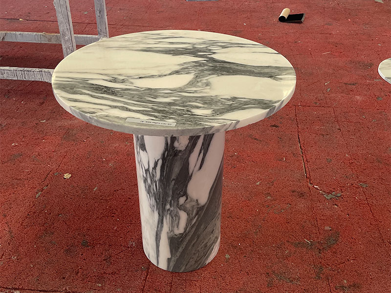 Custom Arabescato Marble Coffee Table