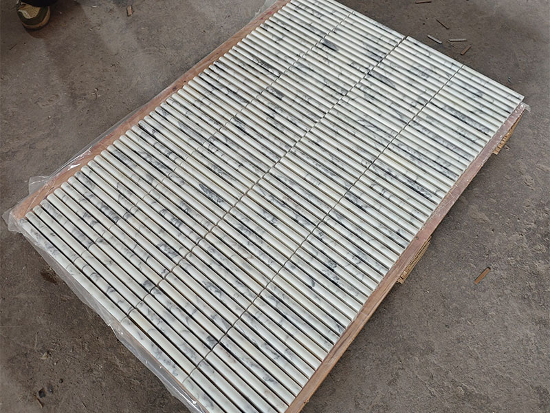 Arabescato Marble Stripe Mosaic Tiles Supplier
