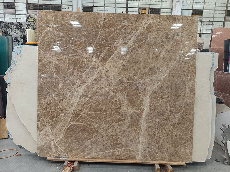 Brown Light Emperador Marble Slab Tiles