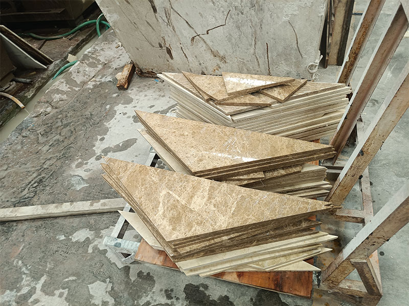 Brown Light Emperador Marble Slab Tiles