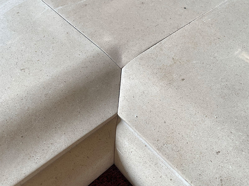 Custom Portobello Portugal Cream Limestone Front Bar Countertops