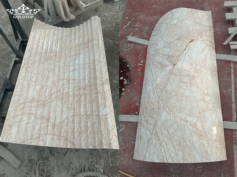 Curved Golden Spider Marble Portal Fabrication