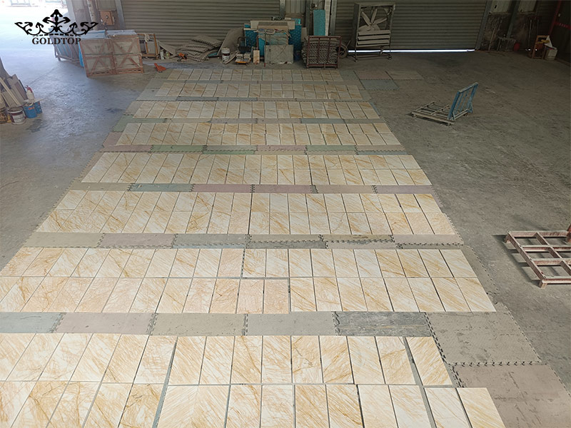 Golden Spider Marble 10 mm Thin Flooring Tiles