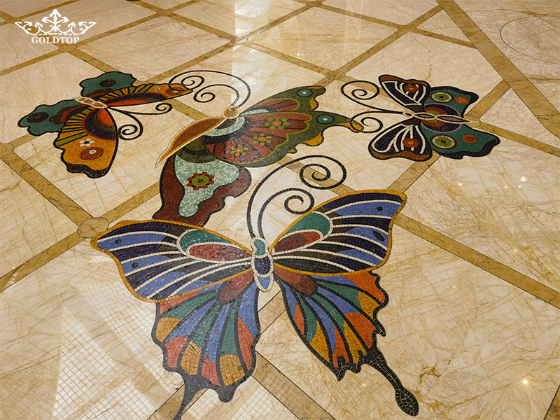 Completed Golden Spider Marble Installation at the Las Vegas Hotel