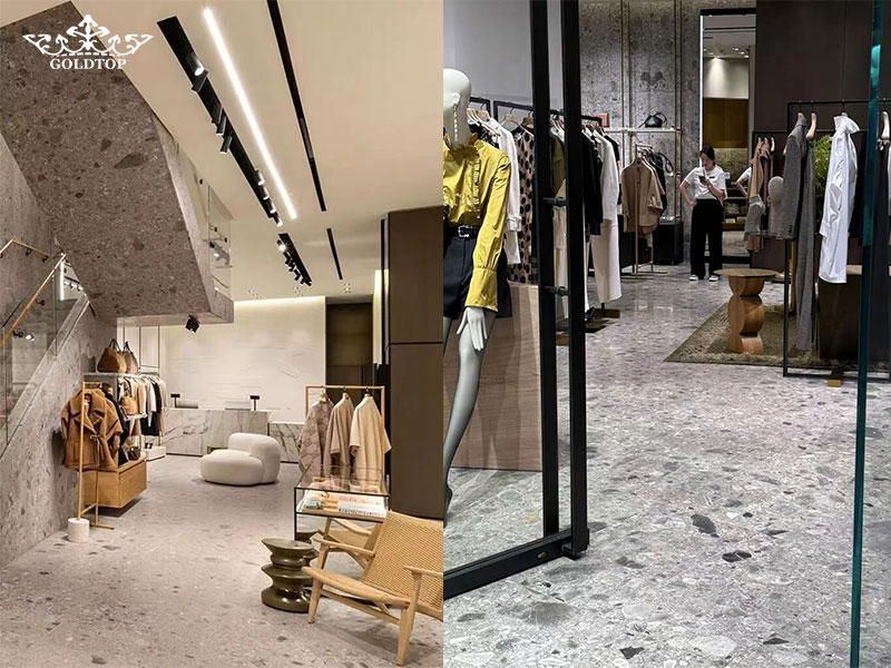 Ceppo Di Gré can be used for interior wall cladding, flooring, countertops, and bathroom finishes.