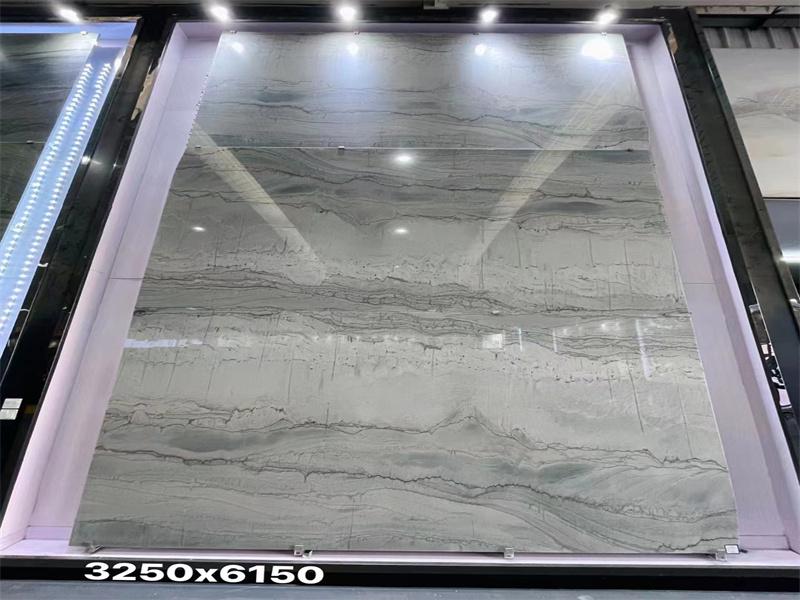 Brazil Calacatta White Quartzite Slabs for Luxury Shop Floor