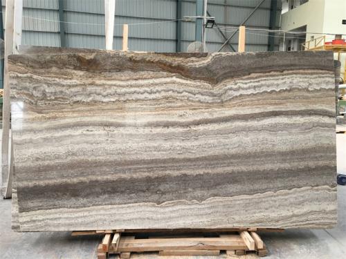 Iran Silver Grey Travertine Slabs