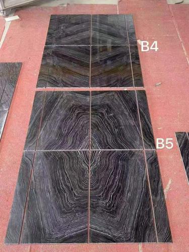  Black Wooden Marble Tiles