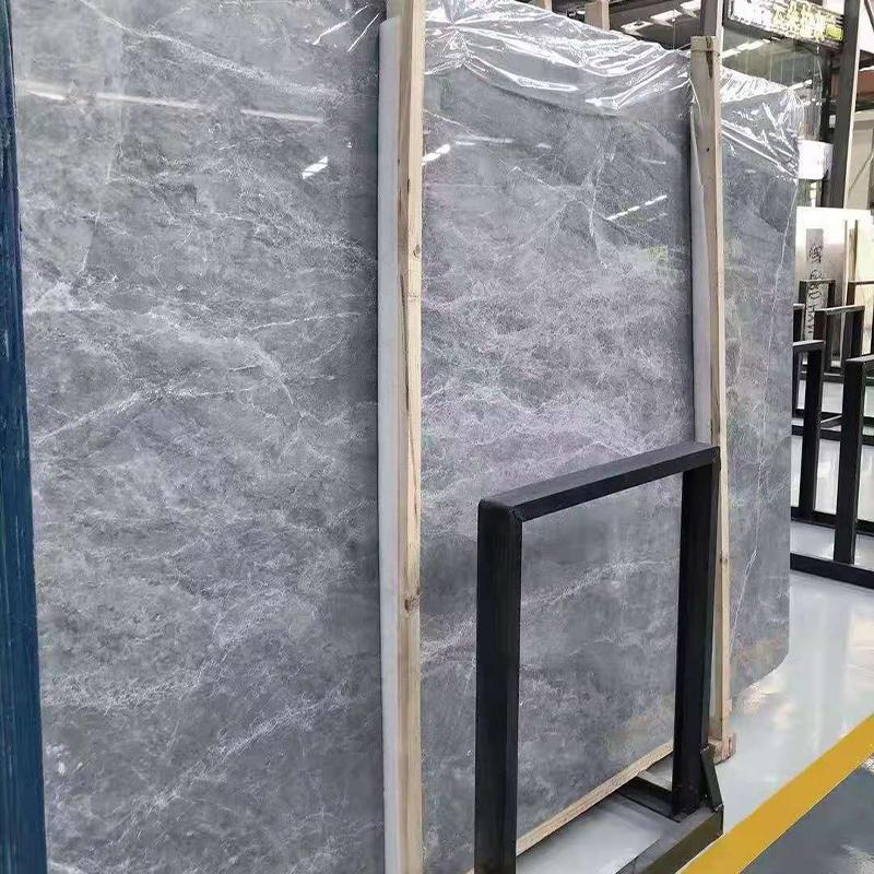 Hermes Gray Marble Slab, Natural Stone, Luxury