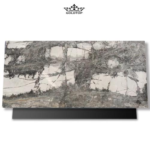 Winter River Snow White Marble Slab