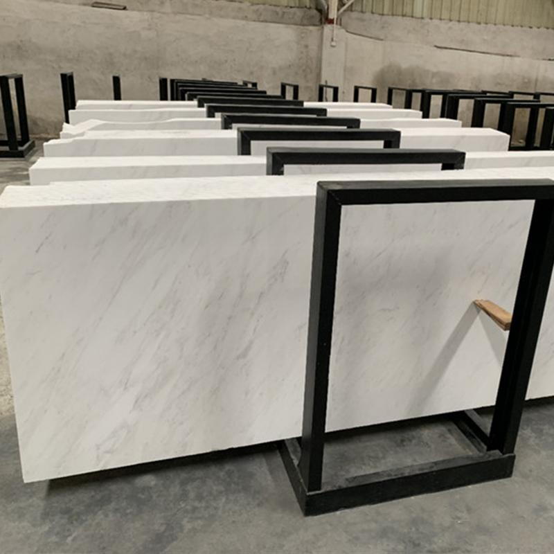 white marble countertop