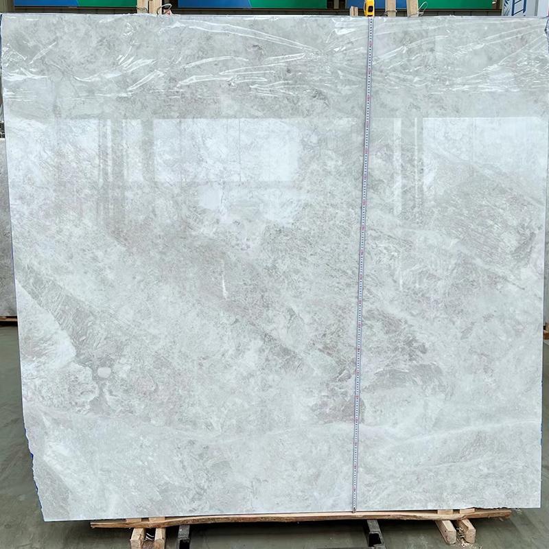 white and grey marble tile