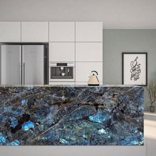 blue granite countertop	