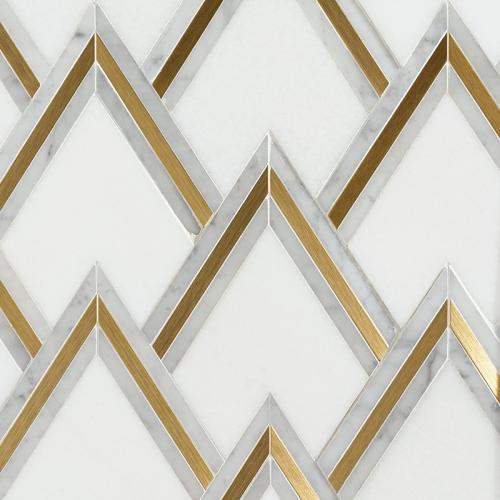 Carrara Brass Mosaic