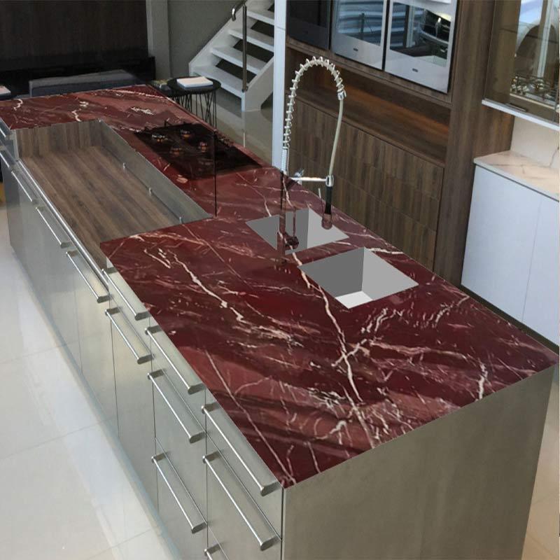 wine Red marble countertop