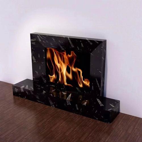 black marble countertop