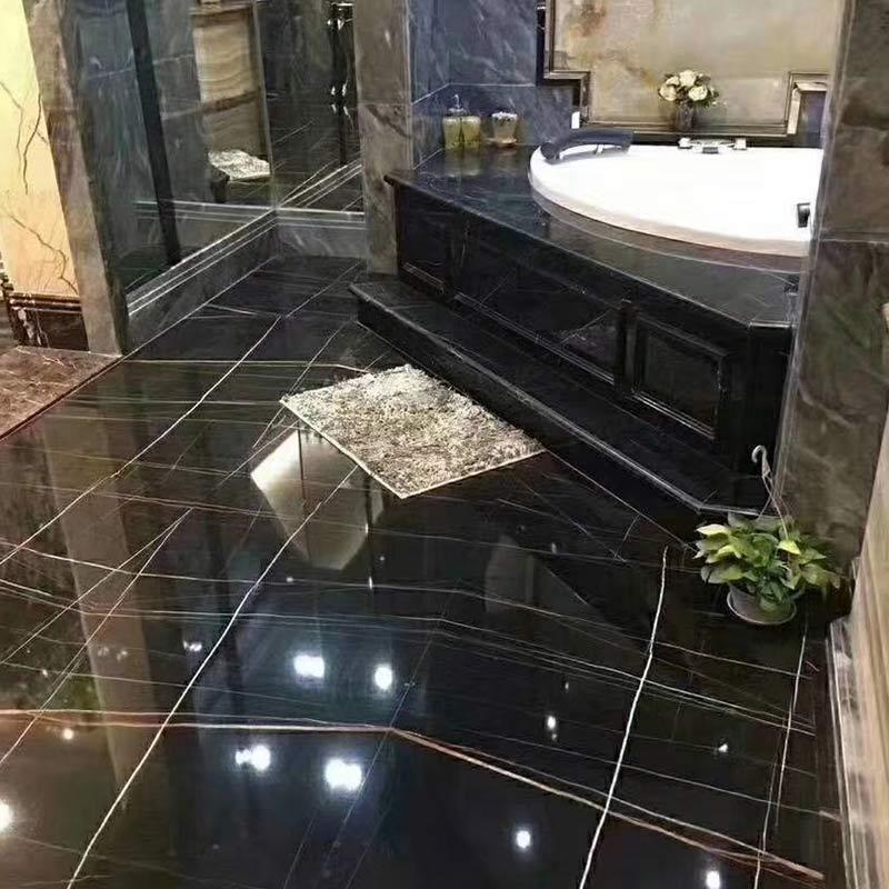 black marble countertop
