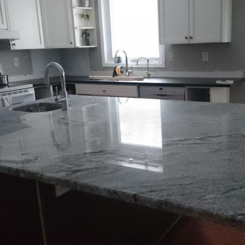 Black granite countertop	