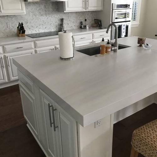 white bathroom countertop