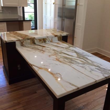 white marble countertop