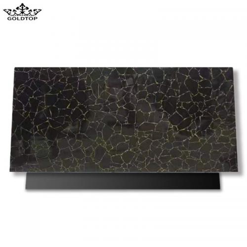 Black Obsidian Marble Tiles Countertops